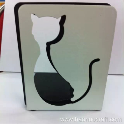 Porta libros de dibujos animados de gato hueco europeo creativo